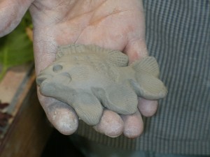 tiny ceramic art fish
