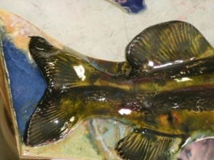 glazed ceramic fish